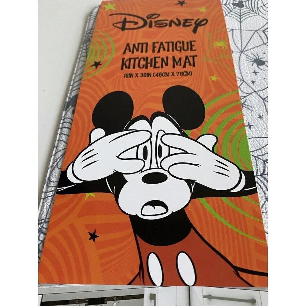 Disney Mickey Mouse Anti Fatigue Kitchen Mat Halloween Trick Or Treat 18x30” NEW